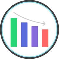 Reputation Loss Flat Circle Icon vector