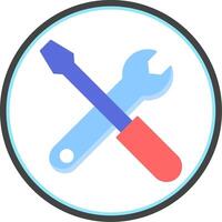 Maintenace Flat Circle Icon vector