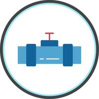 Pipe Flat Circle Icon vector