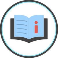 Book Flat Circle Icon vector