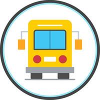 Shuttle Flat Circle Icon vector