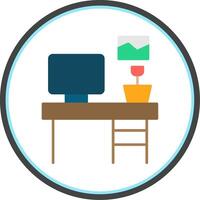 Workbench Flat Circle Icon vector