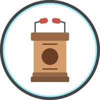 Lectern Flat Circle Icon vector