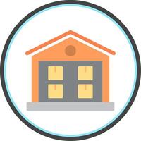 Warehouse Flat Circle Icon vector