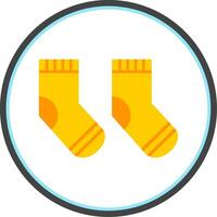 Sock Flat Circle Icon vector