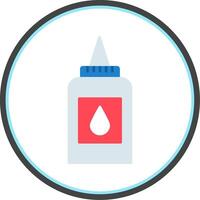 Liquid Glue Flat Circle Icon vector
