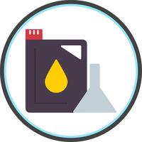 Machine Oil Flat Circle Icon vector
