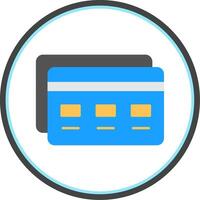 Bank Card Flat Circle Icon vector