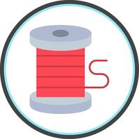 Thread Flat Circle Icon vector