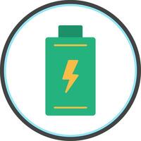 Battery Flat Circle Icon vector