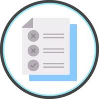 Check List Flat Circle Icon vector