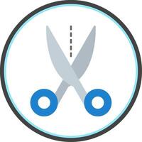 Scissors Flat Circle Icon vector