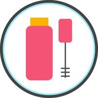 Mascara Flat Circle Icon vector