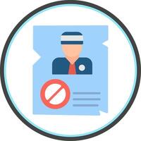 Blaklist Flat Circle Icon vector