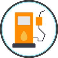 Pump Flat Circle Icon vector