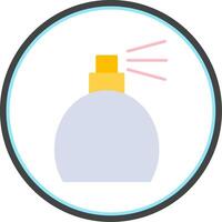 perfume botella plano circulo icono vector