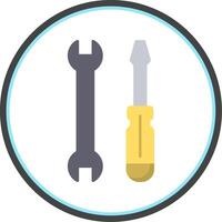 Tools Flat Circle Icon vector