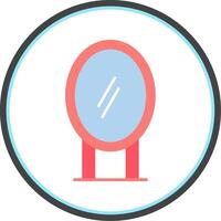 Mirror Flat Circle Icon vector