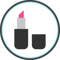 Lipstick Flat Circle Icon vector