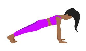 Yoga pilates pose simple lady vector