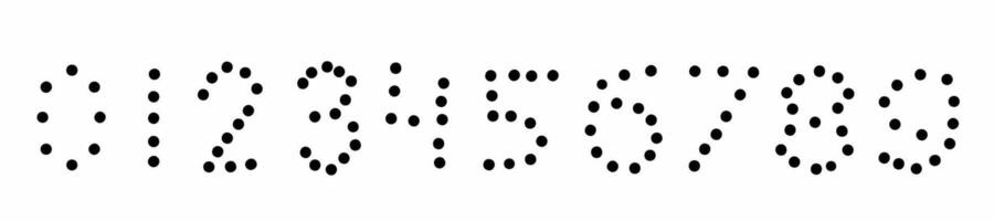 Hand drawn style digits numbers font vector