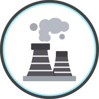 Air Pollution Flat Circle Icon vector