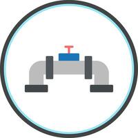 Pipe Flat Circle Icon vector
