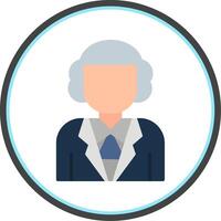 Judge Flat Circle Icon vector