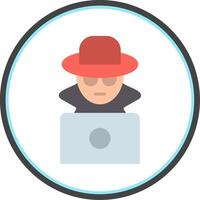 Fraud Flat Circle Icon vector