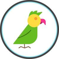 Parrot Flat Circle Icon vector