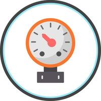 Gauge Flat Circle Icon vector