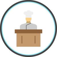 Cooking Show Flat Circle Icon vector