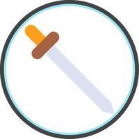 Saber Flat Circle Icon vector