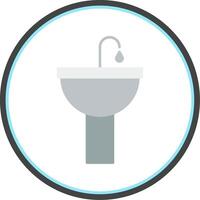 Sink Flat Circle Icon vector