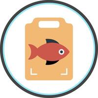 Fish Cooking Flat Circle Icon vector