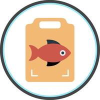 Fish Cooking Flat Circle Icon vector