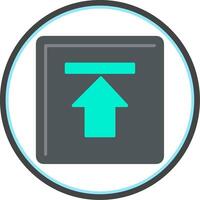 Up Arrow Flat Circle Icon vector
