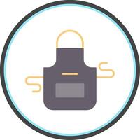 Apron Flat Circle Icon vector