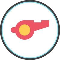 Whistle Flat Circle Icon vector