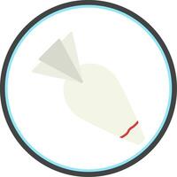 Pastry Bag Flat Circle Icon vector