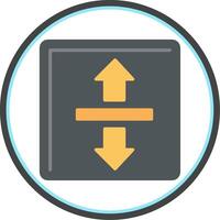 Up Down Flat Circle Icon vector
