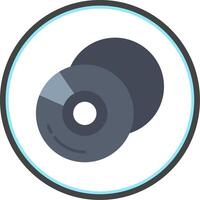 Compact Disk Flat Circle Icon vector