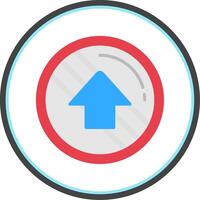 Upload Flat Circle Icon vector