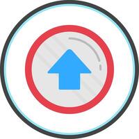 Upload Flat Circle Icon vector