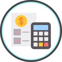 Budget Flat Circle Icon vector