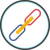 Link Flat Circle Icon vector