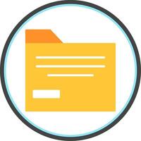 Folder Flat Circle Icon vector