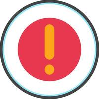 Exclamation Mark Flat Circle Icon vector