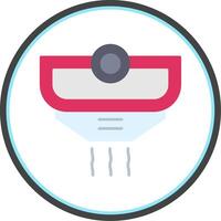 Smoke Detector Flat Circle Icon vector