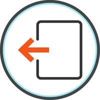 Exit Door Flat Circle Icon vector